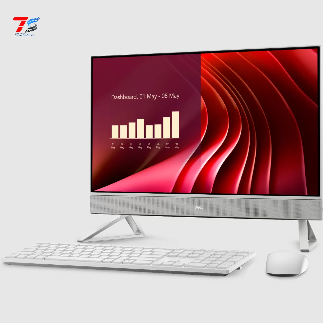 Máy tính để bàn Dell 24 All-in-One EC24250 (42AIO24150U-01) Core 7-150U/16GB/512GB/23.8 inch FHD non Touch/Win 11 H + Ms Office H/18M